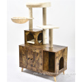 Reka Bentuk Baru Produk Kucing Borong Modern Cat Scratch Tree Cat Furniture Condo Tower Tower Box